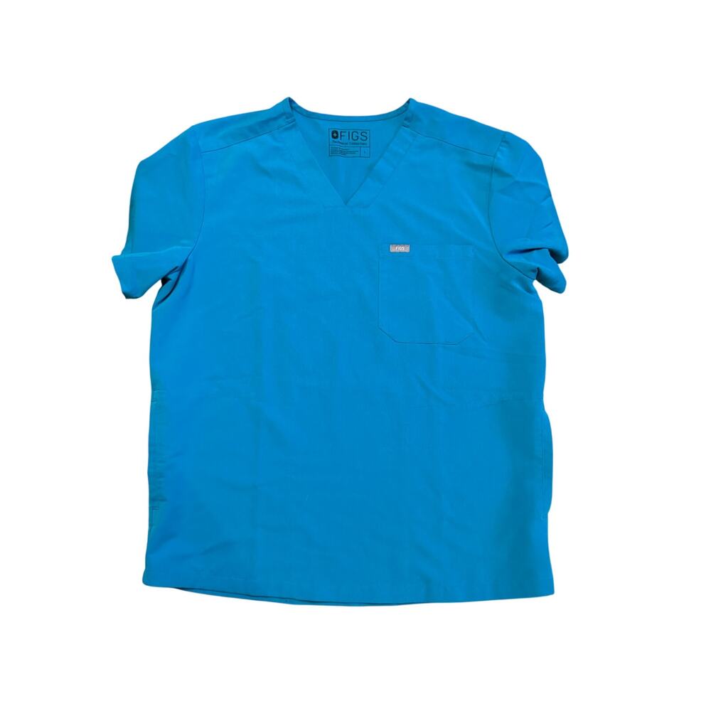 Figs‎ Chisec Three-Pocket Scrub Top TEAL Large